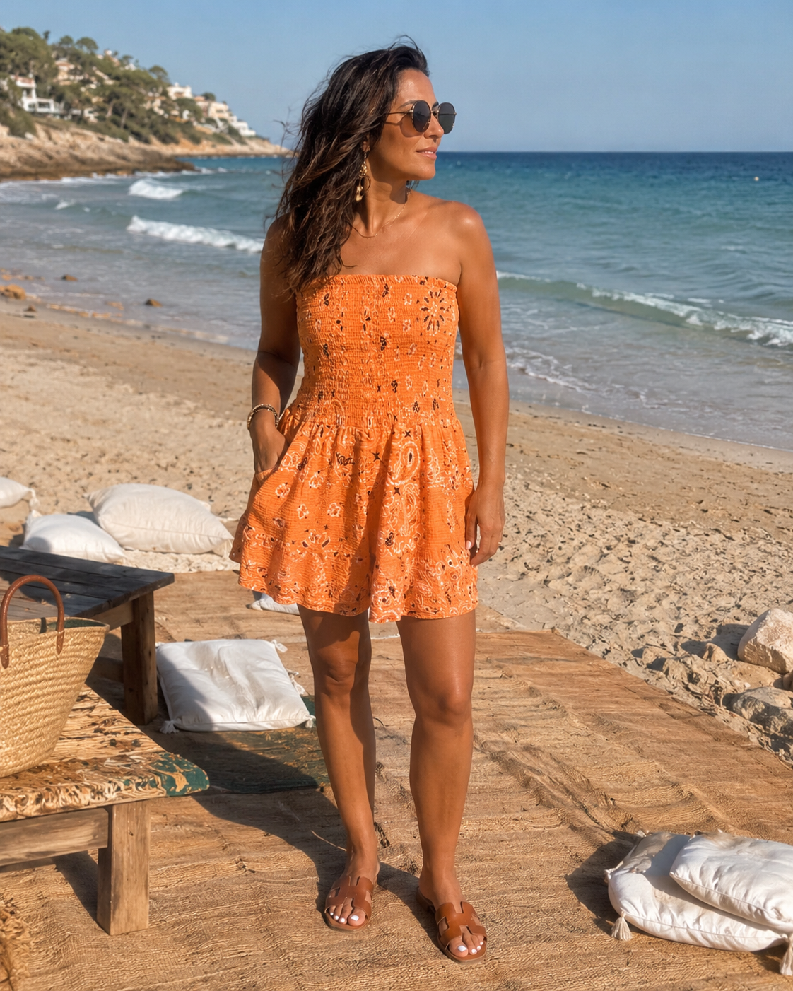 Robe combishort bandana