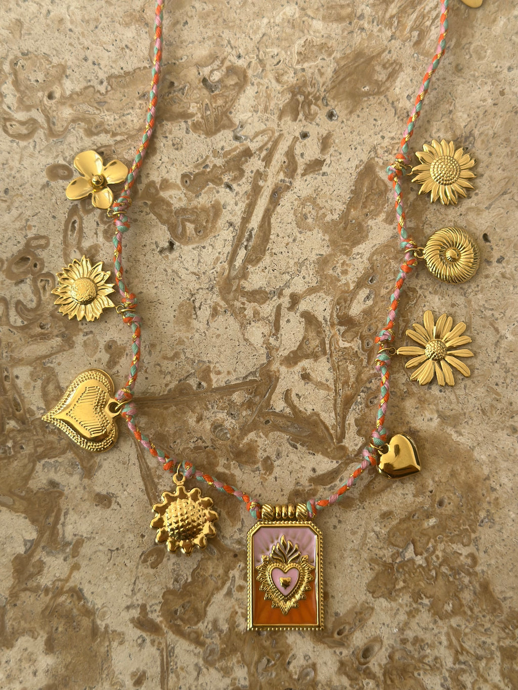 Collier Aztea rose