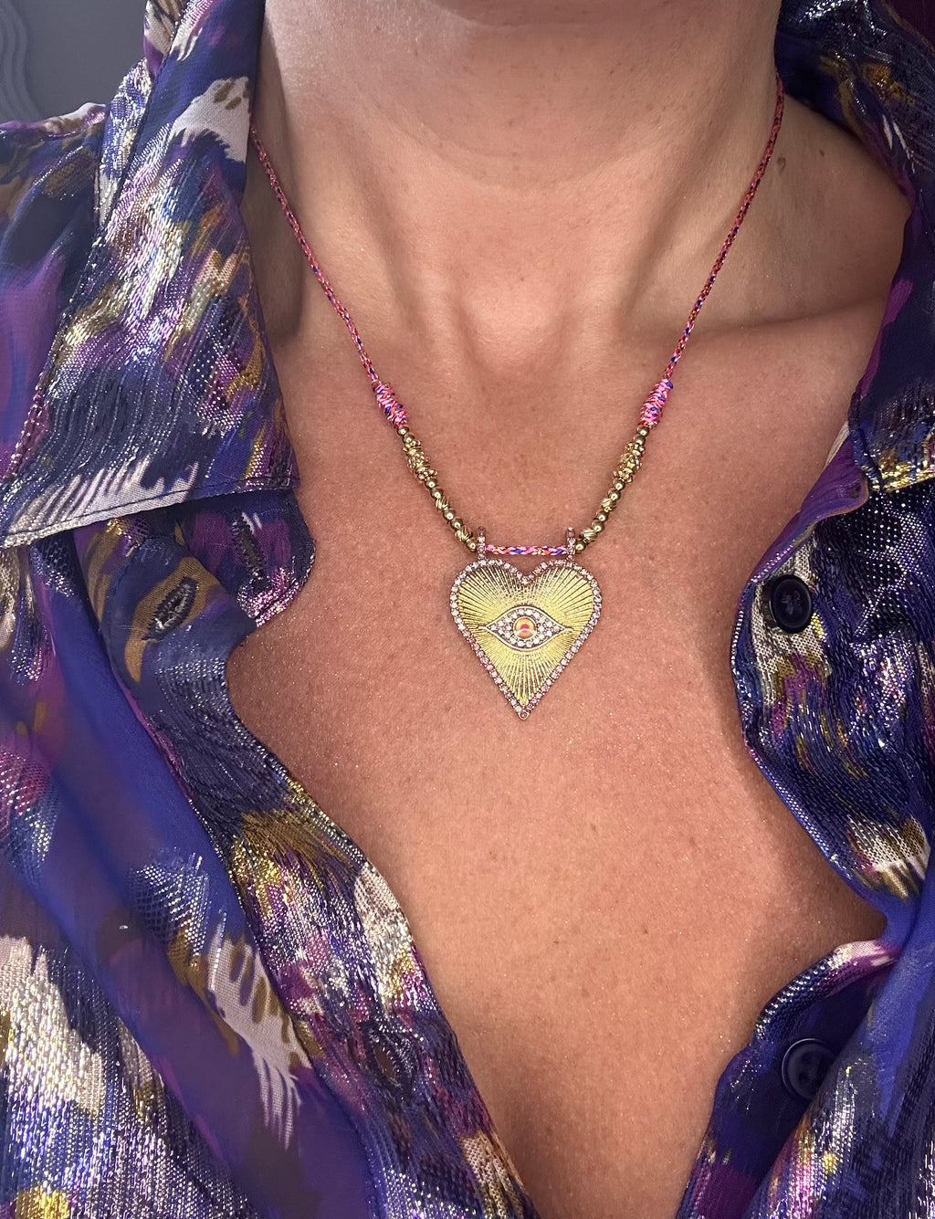 Collier Evil Eye Rose
