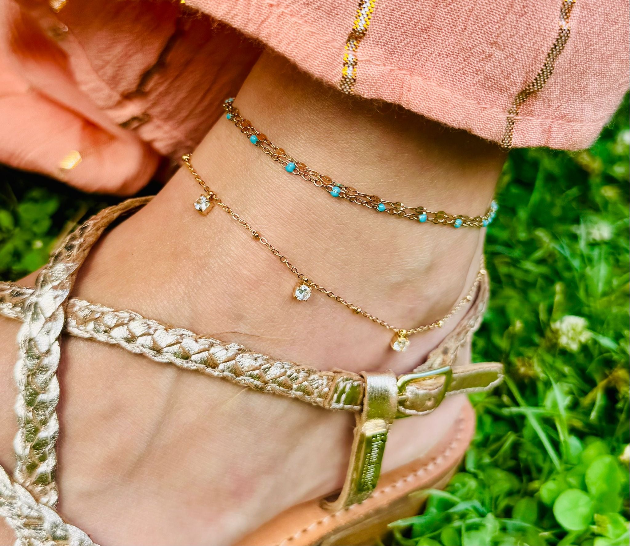 Bracelet de cheville Sahara Blue