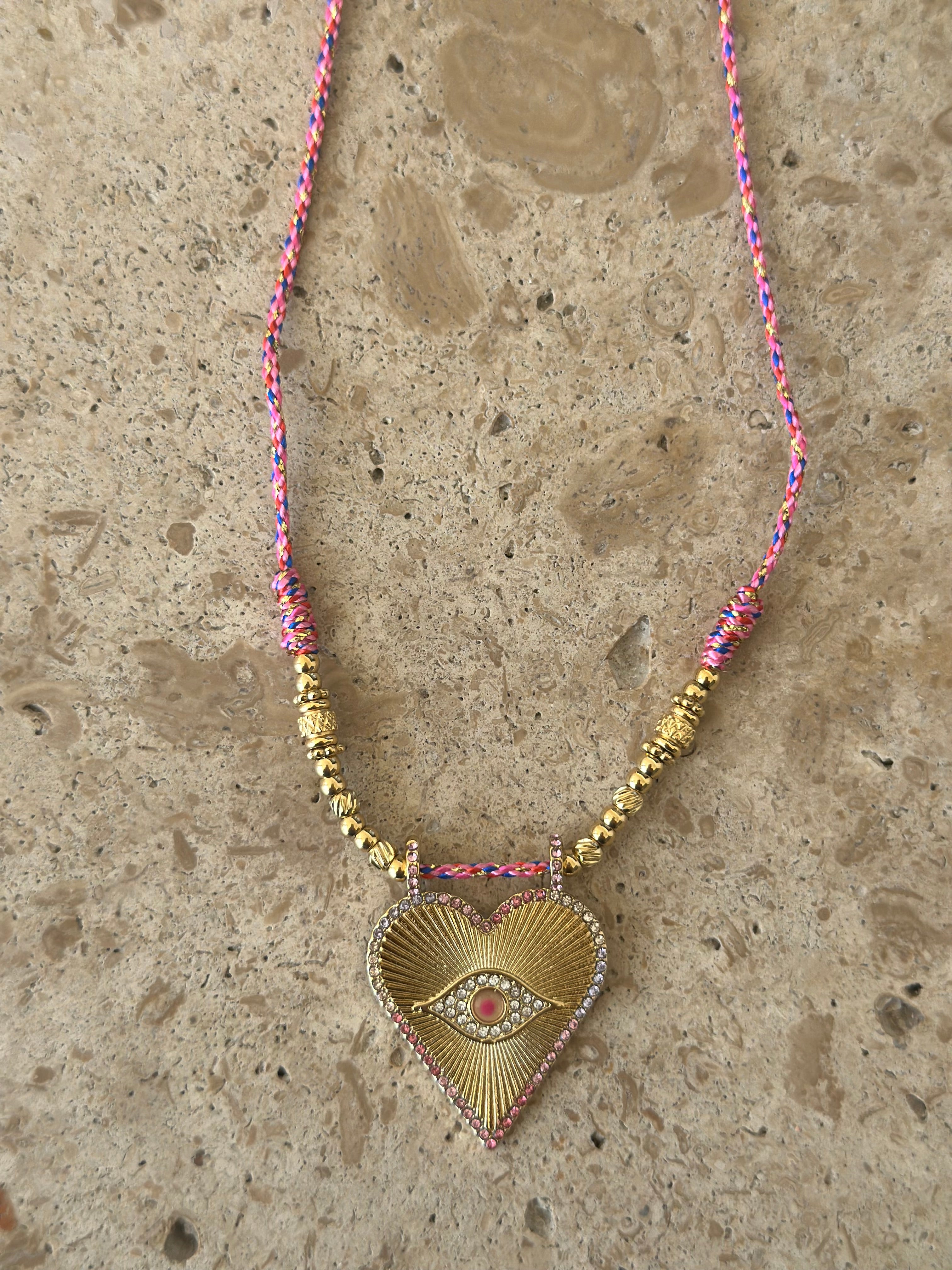 Collier Evil Eye Rose