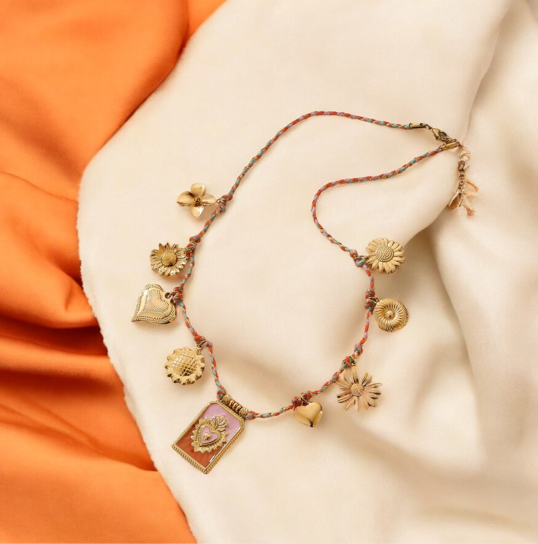 Collier Aztea rose