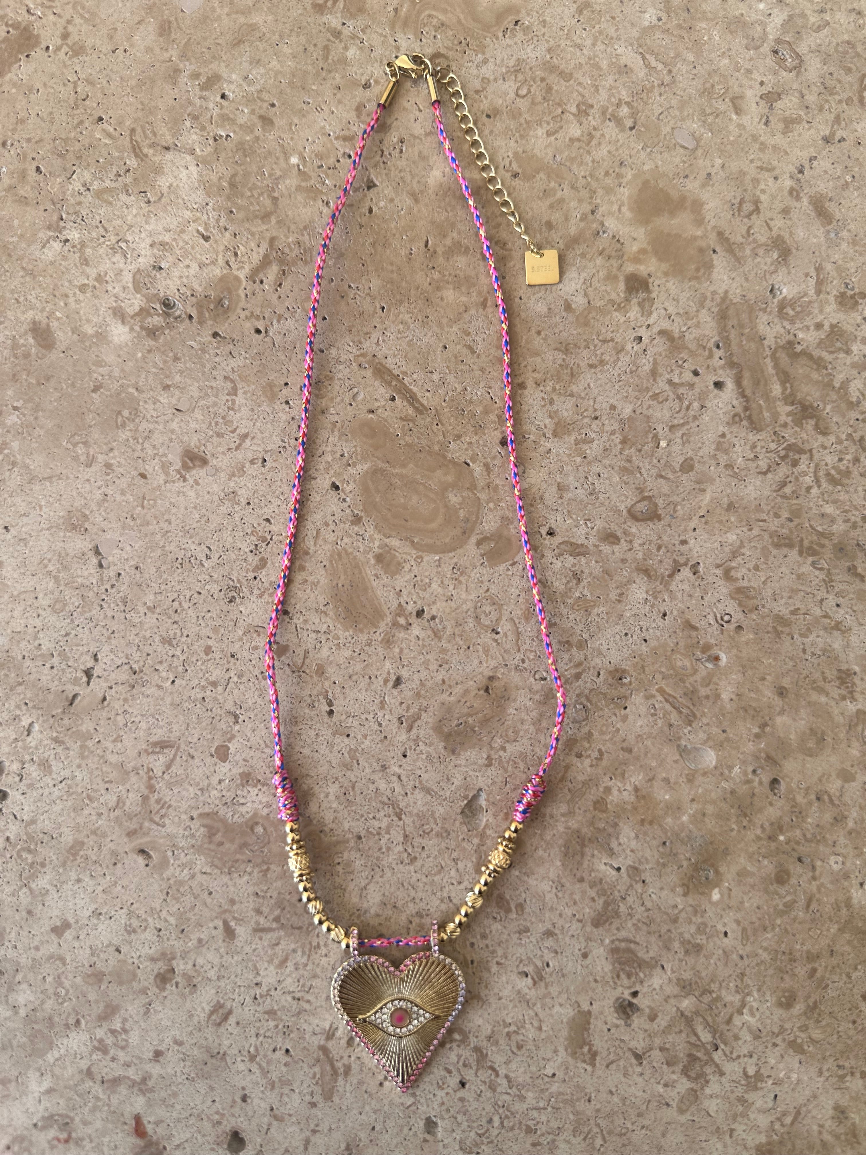Collier Evil Eye Rose