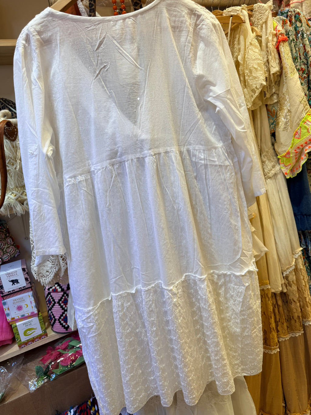 Robe coton brodé