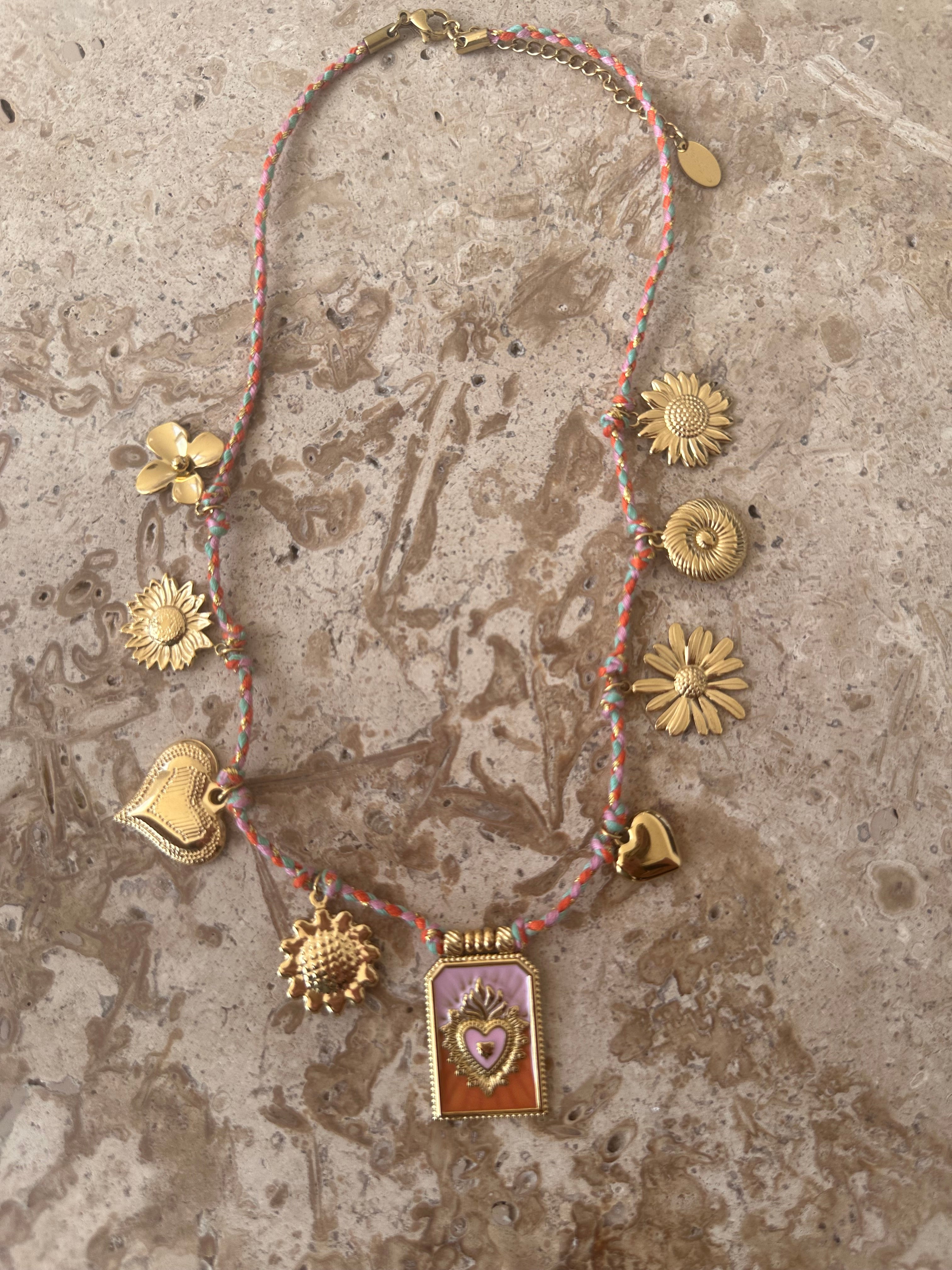 Collier Aztea rose