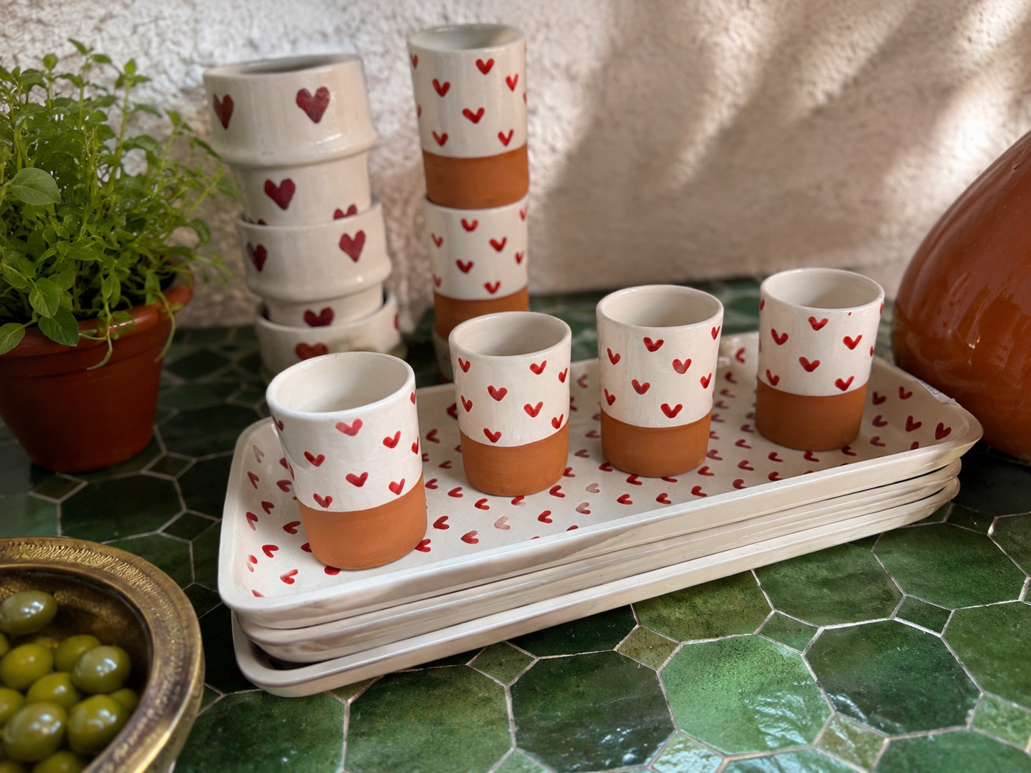 Plateau et 3 tasses